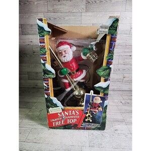 Vintage Mr. Christmas Santa Claus Lighted Animated Tree Topper 1994